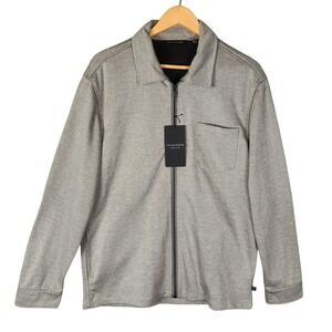 7 Diamonds Commuter Jacket Medium Grey Full Zip 4-Way Stretch NWT